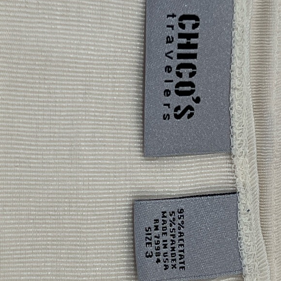 CHICO'S TRAVELERS Ivory White Tank Top - size 3 XL - Picture 3 of 4